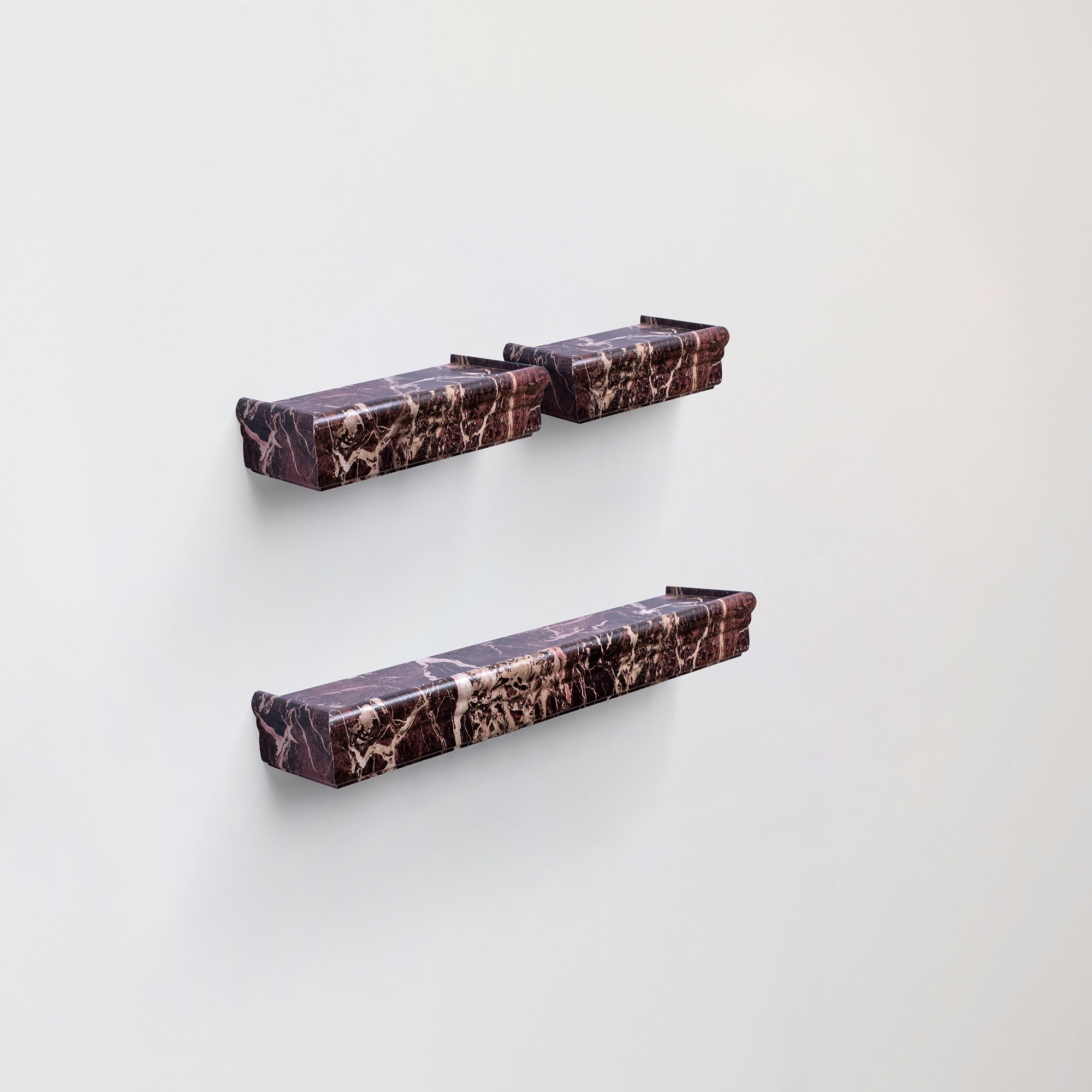 Floating Shelves 17.9" Wall Mounted Wood Shelves For Bathroom, Bedroom, Living Room, Kitchen, Hanging Shelf For Books/Storage/Decor With Invisible Brackets, Walnut_voghion.com